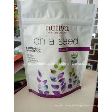 Stand up de plástico Bolsa / Bolsa com Zíper para Chia Seed